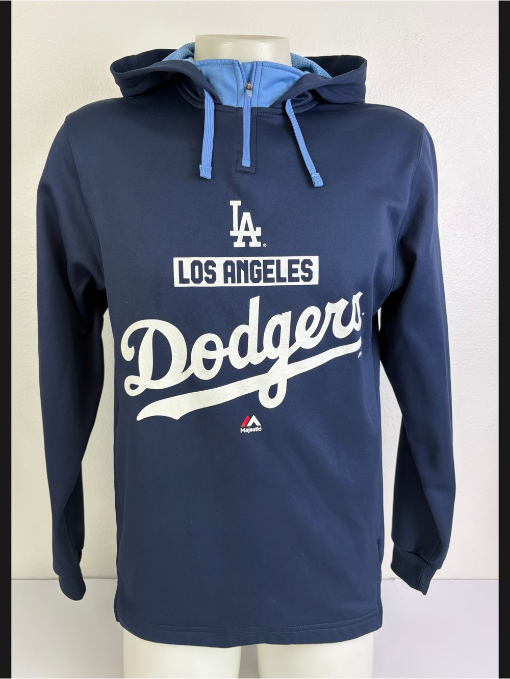 Majestic Authentic LA Dodgers MLB 1/4 Zip
Hoodie Pullover Men's M Navy